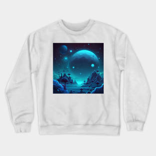 blue cosmic style Crewneck Sweatshirt